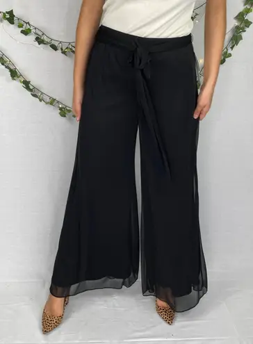 Alex Evenings Alex evening’s Black sheer overlay occasion pant
