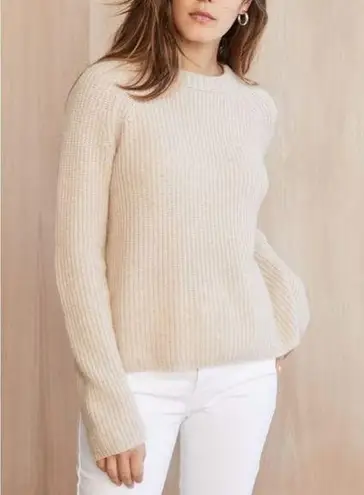 Jenni Kayne Cashmere Fisherman Sweater Oatmeal Size 3X Plus Size NWT