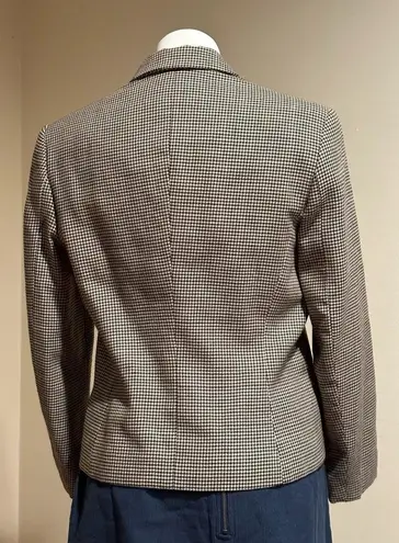 Buttons Isabel Ardee Brown & Cream Dimond Checker Jacket 4 Brown 100% Wool SZ 12