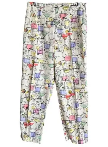 NWT Fibers by Barbera Lesser Women’s Cocktail Print Cropped Pants Size 4