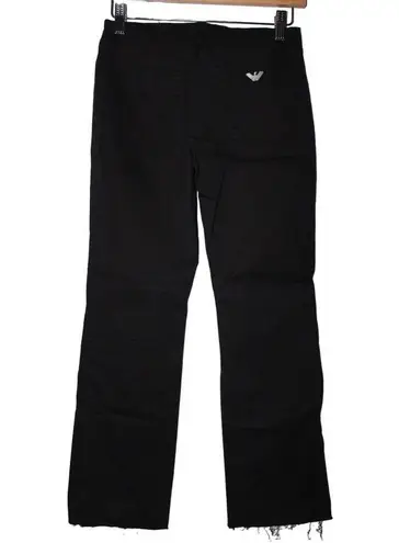 Women's Armani Jeans AJ Black Cotton Bootcut Jeans Straight Leg Pants Size 26