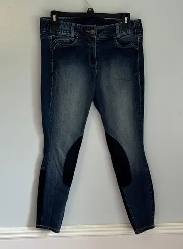 Ariat Denim Zig Zag Pocket Low FZ Size 28L/6 Long Equestrian Style No. 10012371 Blue