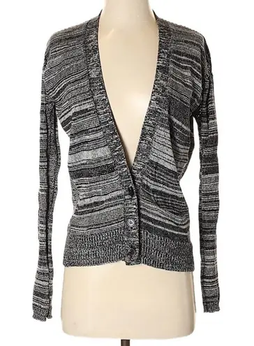 HEATHER Plunge Long Sleeve Button Cardigan Size XS