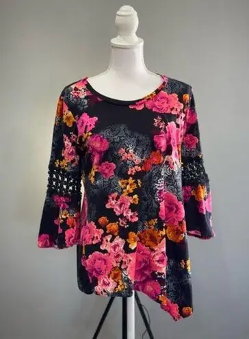 Ny Collection CLEARANCE! Floral Crewneck Top Size M EUC