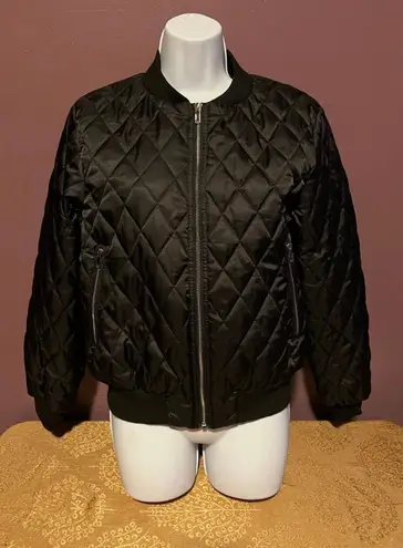 Eilly Bazar New Midnight Black Quilted Jacket Size Medium