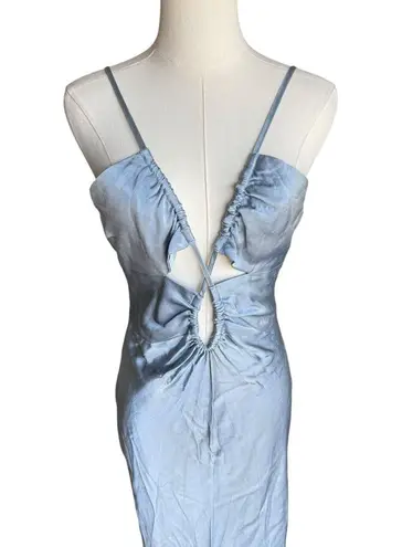 - NWT Shona Joy Angelica Keyhole Lace Midi Dress In Powder Blue Sz 6