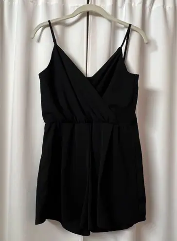 NWOT Solid Black Surplice V