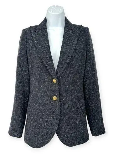 SMYTHE | 4 | Navy Boucle Wool Silk Cashmere Blend Gold Eagle 2