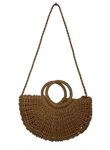8 Other Reasons Beach Bag in Tan One Size New Womens Straw Handbag Purse