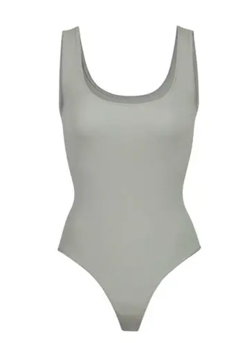 SKIMS Stretch Rib Scoop Neck Thing Bodysuit Sea Haze Grey