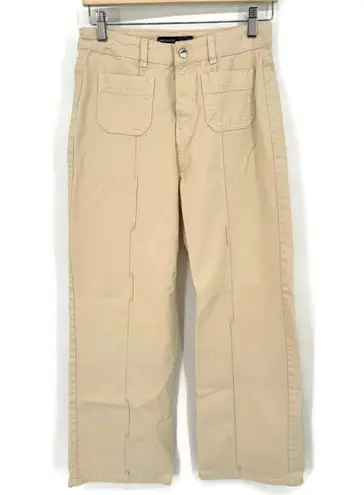 Karen Millen Wide Leg Jeans in Cream Sz 8 NWOT