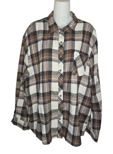 L.i.f.e. Love Is For Eternity Plaid Button Up Flannel Shirt Size XL