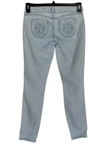 Sivvy SZ 26 Hannah Skinny Jeans Dare Devil Light Wash Distressed Low