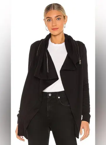 All Saints Women’s Dahlia Drapey Sweatshirt Cardigan in Black Size S