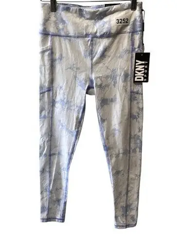 DKNY  white blue‎ tide dye leggings size 28” waist inseam 22”