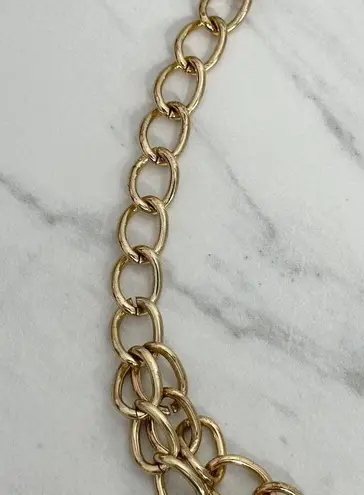 The Bar Gold Tone Metal Chain Link Belt OS One Size