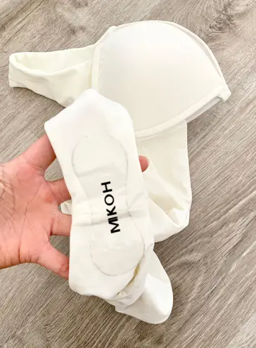 Mikoh NWOT White Cut Out One Piece Bikini M