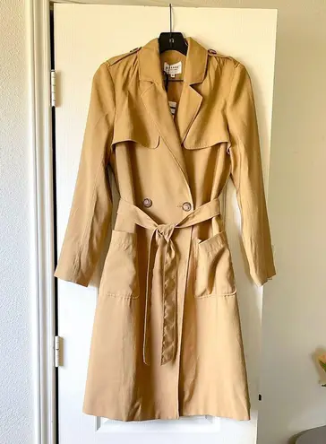 Sézane Oprah Trench Coat Belted Double-Breasted Beige Tan 36 NWT