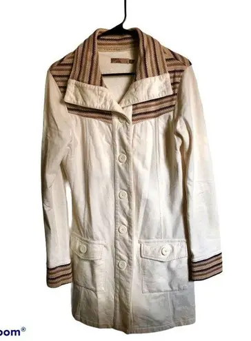 prAna 100% cotton Rowen Knit Button Front Jacket Coat Medium