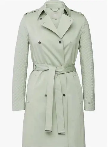 SOIA & KYO "Kya" Trench Coat w/Quilted Sleeves XL New w/Tag + Hanger Retail $445