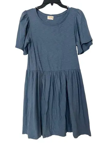 Nation Ltd Cadee Flutter Sleeve Dress Denim Blue