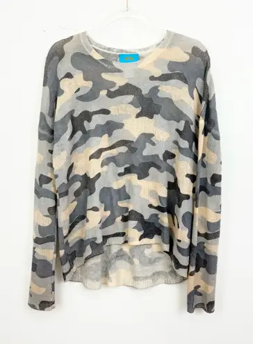 Islefield Cashmere Camo Print Sweater Gray Beige