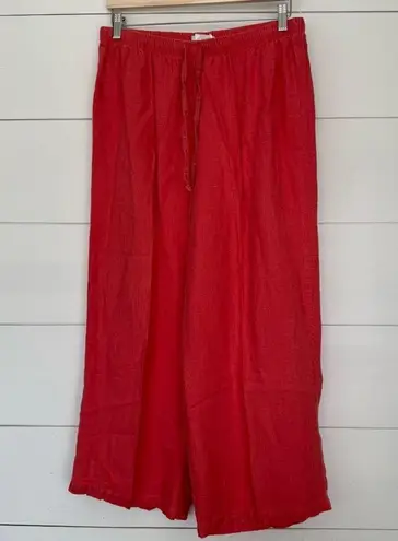Hot Cotton Women’s Large Coral Orange LagenLook Minimalist Pants