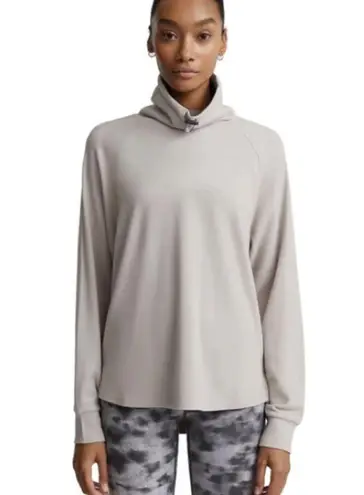 Varley Womens Adkisson Top String soft high low hem tunic collar cream sz XS