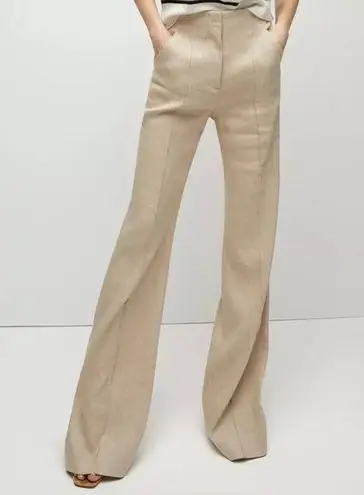 Veronica Beard  linen blend flare pant EUC