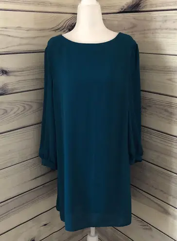 Lulus Dark Teal Mini Shift Dress Medium