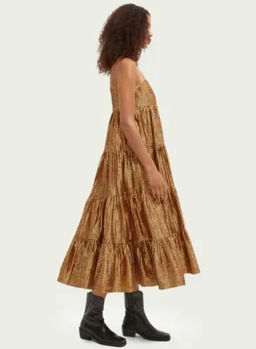 Scotch & Soda Metallic Seersucker Maxi Dress