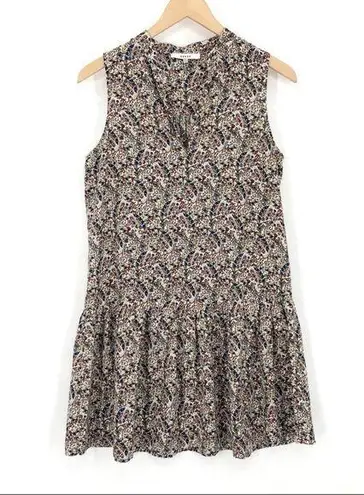 Ro & De Tank Dress Paisley Red Blue Cream XS