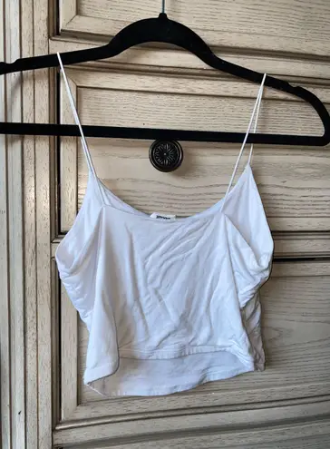 Garage White Crop Top