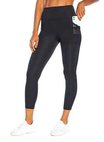 Bally Total Fitness Bally Fitness Navy High Rise Performance Ankle Legging size Large Activewear