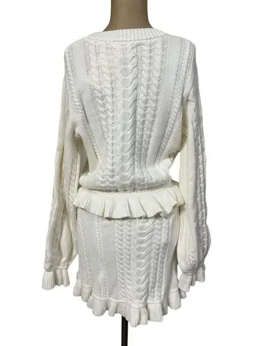 Show Me Your Mumu  NWT Cream Ridley Ruffle Sweater & Skirt Set size Medium