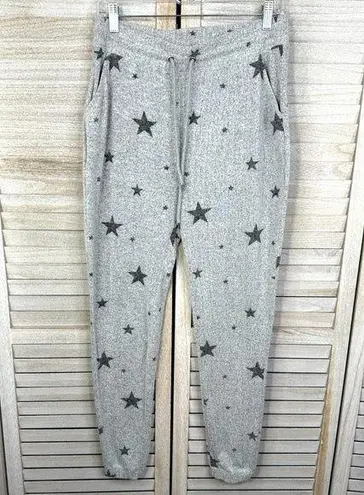 SU ETTE COLLECTION Loungewear Jogger Pants Gray Stars