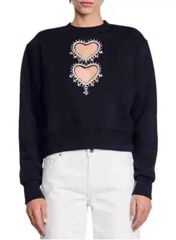 Sandro NWT Lova Embellished Cutout Sweatshirt Size 0