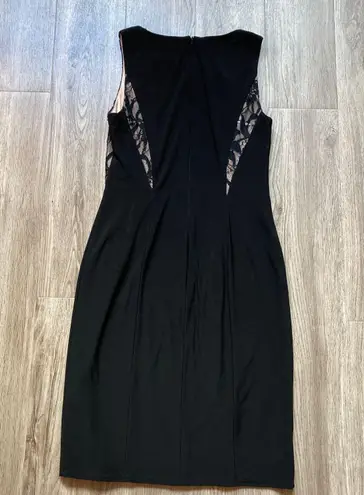 XScape  Black and Nude Lace Bodycon Mini Cocktail Dress Size 6