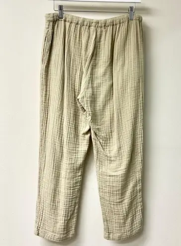Xirena Jordyn 100% Cotton Mid Rise Tapered Gauze Cropped Pants Beige Women's M Size M