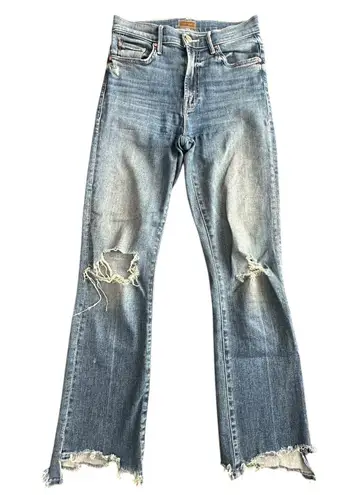 MOTHER The Insider Crop Step Chew Sz 24 Boot Cut Jean in Dancing on Coals QR12