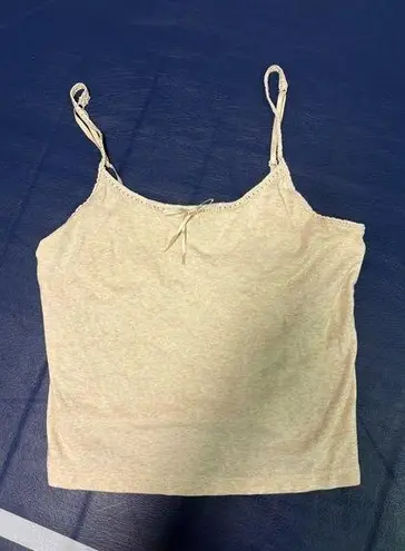 Valerie Stevens Vintage Studio by Valerie Steven’s cream lace trim cotton tank top