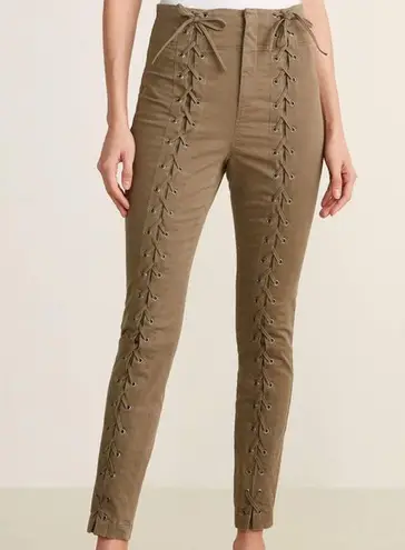 ALC Frank A.L.C. Kingsley High-Waist Lace-Up Skinny Pants