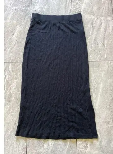 Rails  Angie Black Midi Ribbed Skirt Side Slit S thumbnail 1