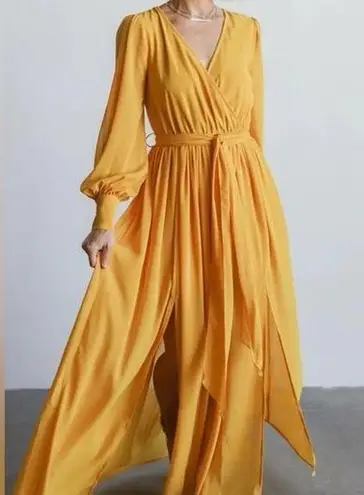Baltic Born Mustard Yellow Celine Maxi Dress Sz.2X NWT
