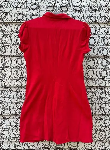 Juicy Couture Vintage 90s Y2K  red polo dress LARGE JR?