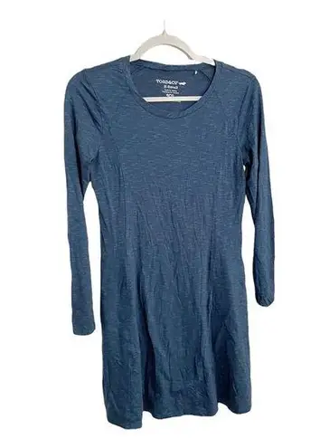 Toad & Co  Dress Windmere Long Sleeve Slub Blue Size XS