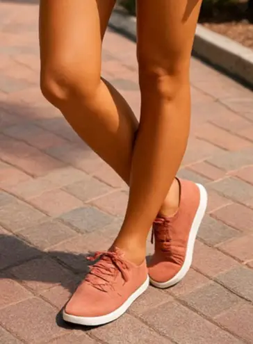 Groundies Rust Knit Barefoot Sneakers Minimalist Grounding Wide Toe Granola Eco Pink Size 10