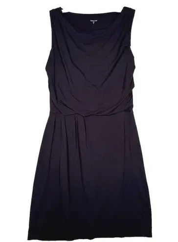 Garnet Hill Dress Womens XS Black Jersey Knit Sheath Career Business Minimalist