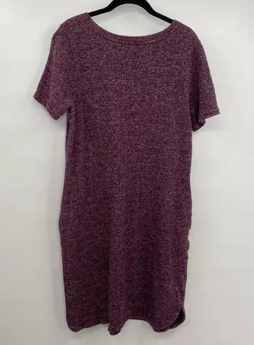 Duluth Trading  Marled Purple T Shirt Dress Organic Cotton Women's Size Medium