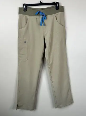 FIGS NEW  Scrub Pants Womens Small Kade Cargo Straight Leg Tan T21004